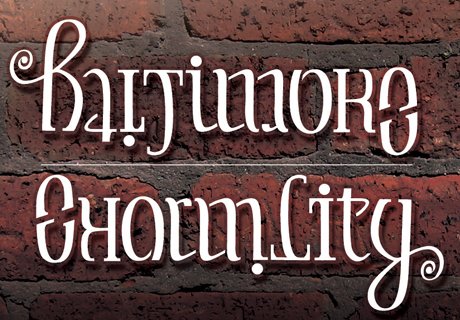 Baltimore Ambigram Design