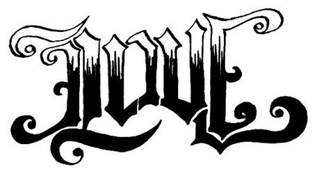 Love Hate Ambigram Design