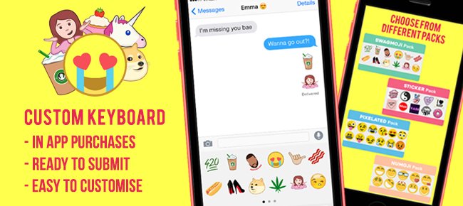 Custom Emoji Keyboard - iOS