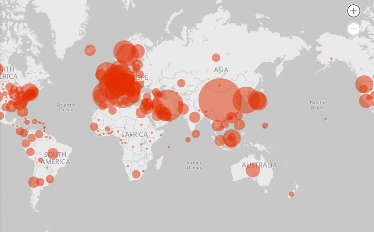 Covid-19 CoronaVirus Tracker – Check Live Map of all Cases in the World