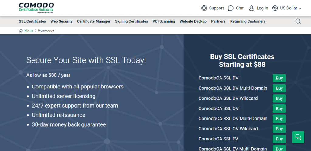Comodo SSL Service Provider