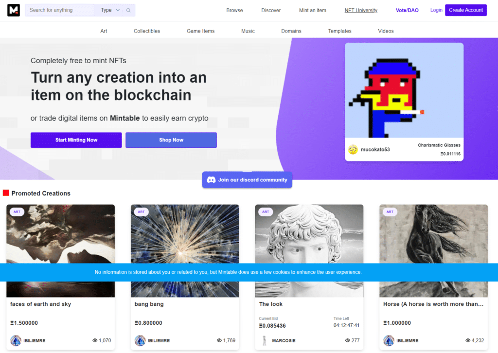 Mintable NFT Marketplace