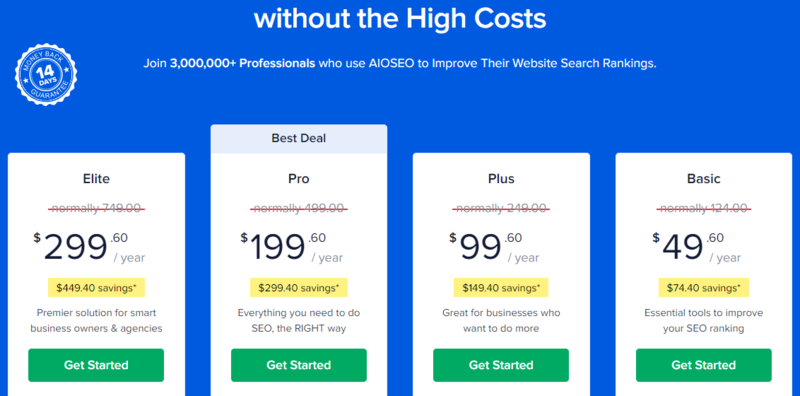 All in One SEO for WordPress - AIOSEO Pricing