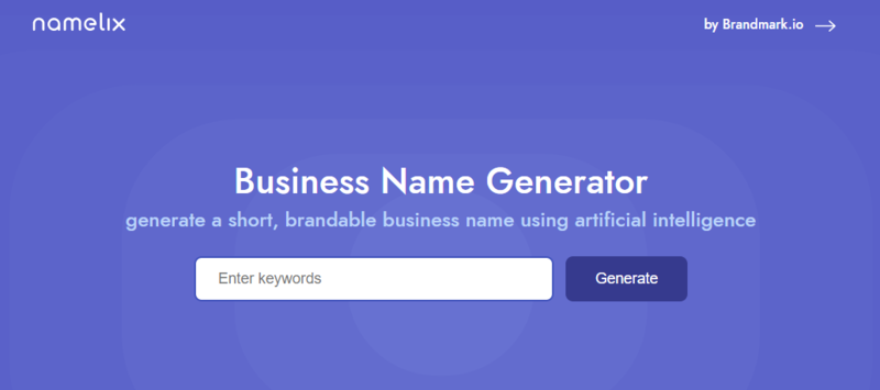 Namelix - business name idea generator