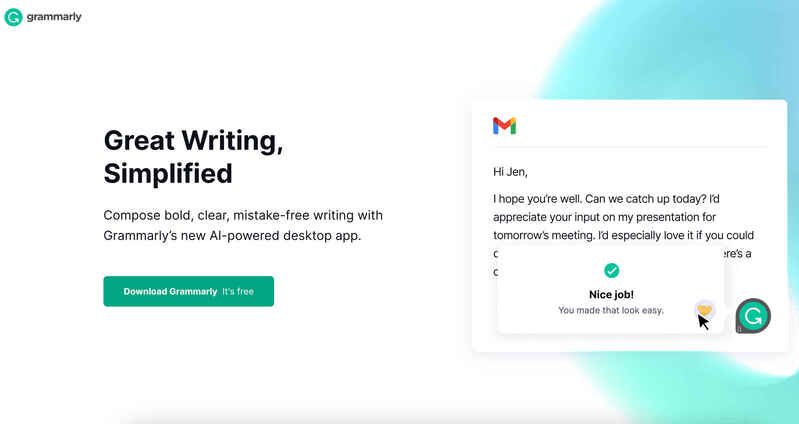 Grammarly-Leading AI driven grammar and spell checker