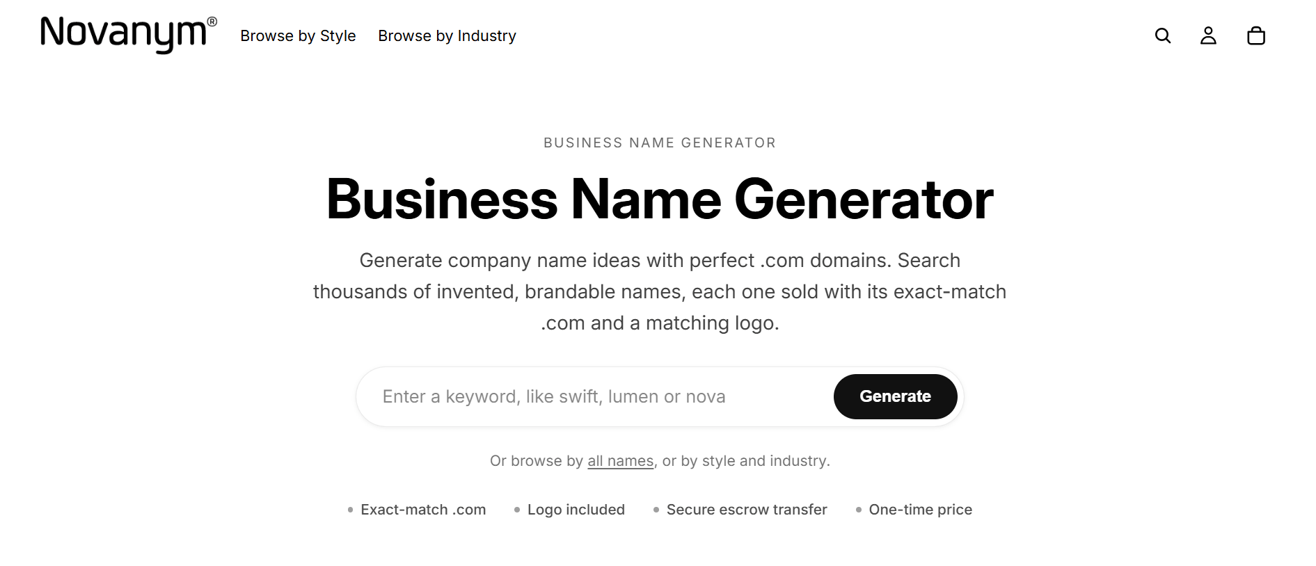Novanym - Business Name Generators
