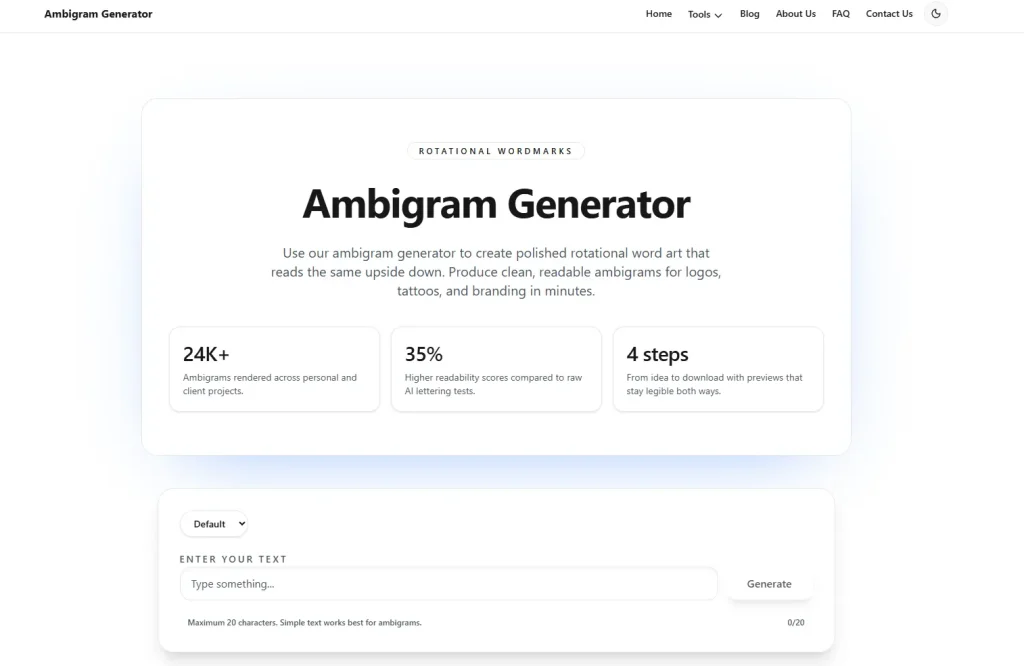 AmbigramGeneratorFree