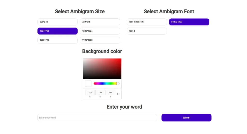 Ambigramania tool