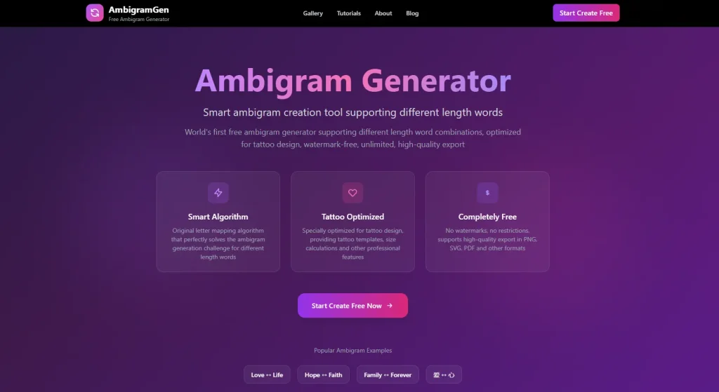 Ambigramgen tool