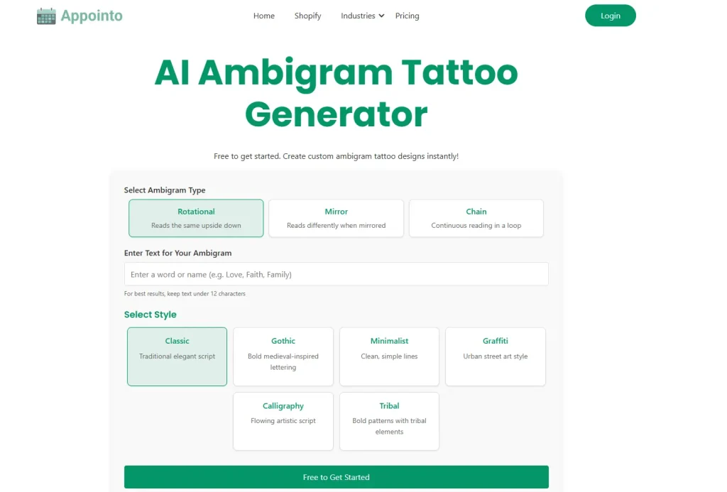 Ambigram generator appointo.me