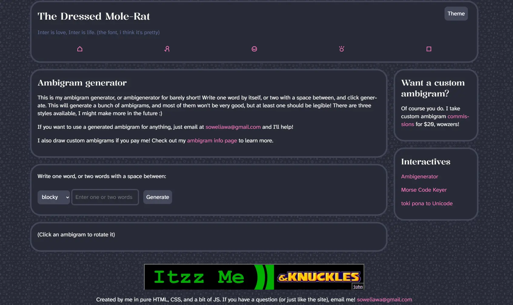 The Dressed Mole-Rat