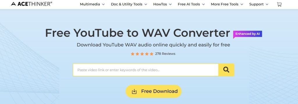 AceThinker YouTube to WAV Converter