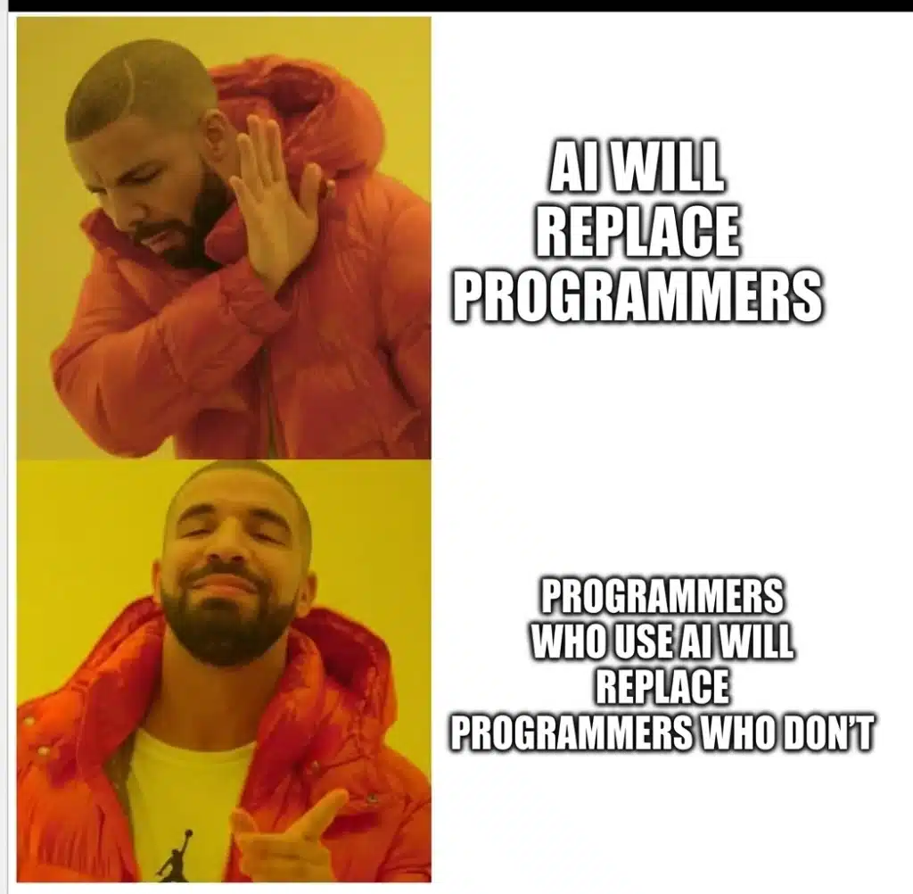 AI replace programmers meme