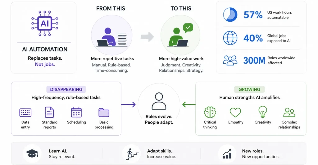 AI and job evolution infographic